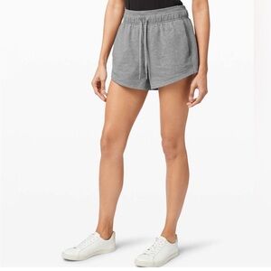 Lululemon Inner Glow high-rise 3” dark gray short